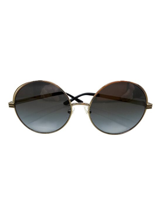 Tory Burch TY6085 Gold-Tone Frame, Oversized Round Sunglasses